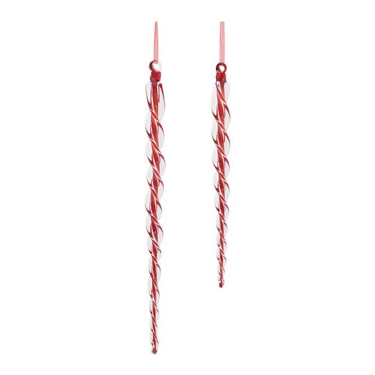 Melrose Icicle Glass Ornaments Set